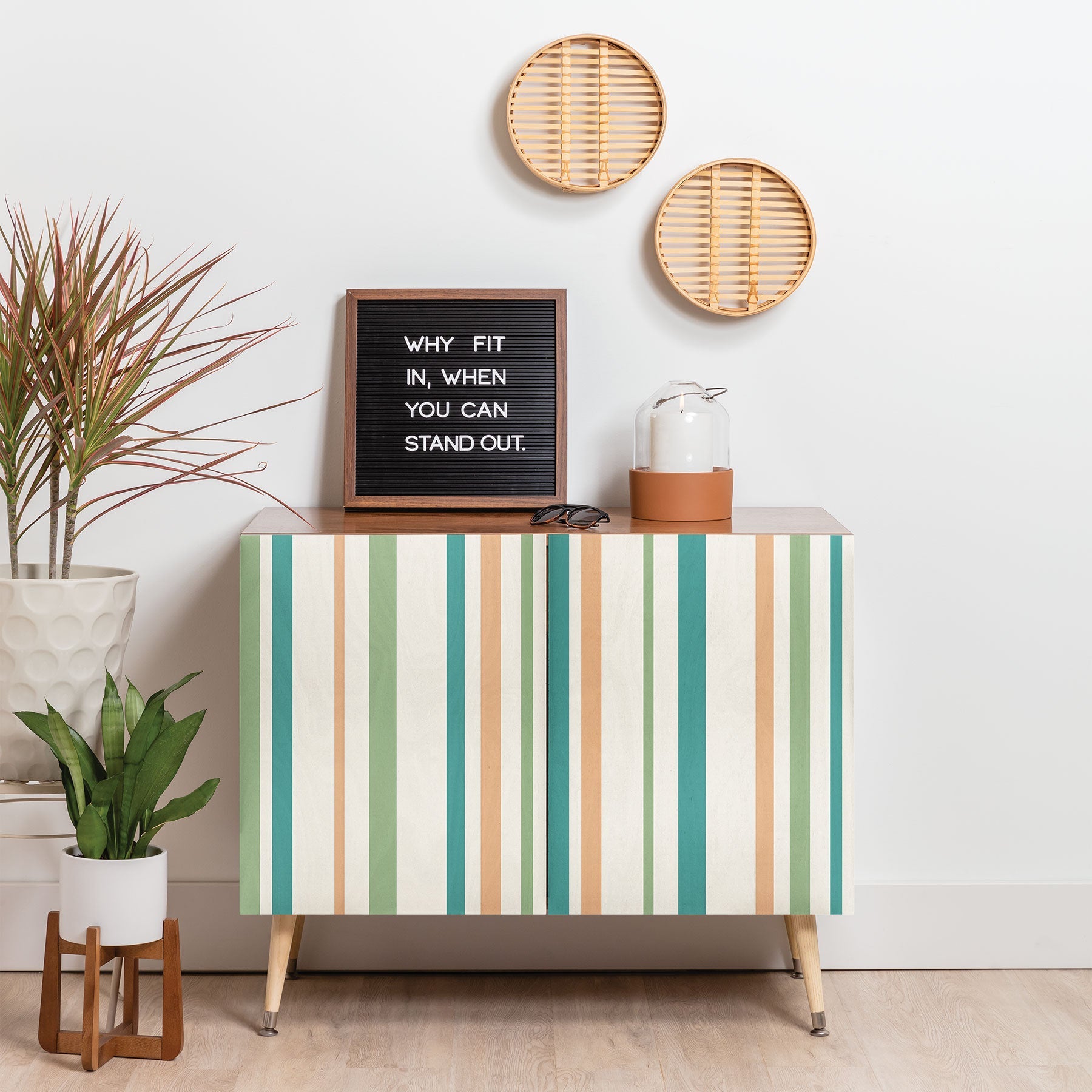 Colour Poems Classic Minimal Stripes II Credenza