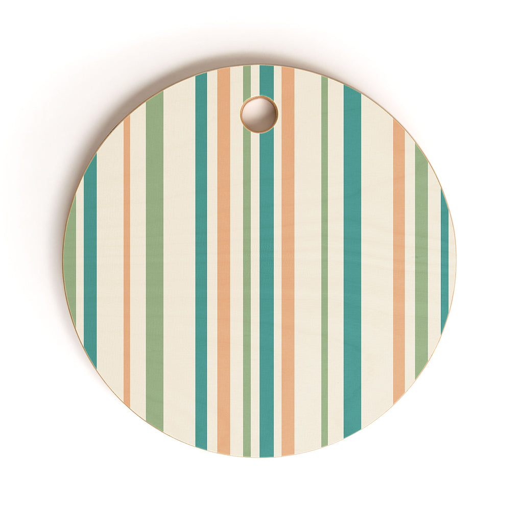 Colour Poems Classic Minimal Stripes II Cutting Board Round