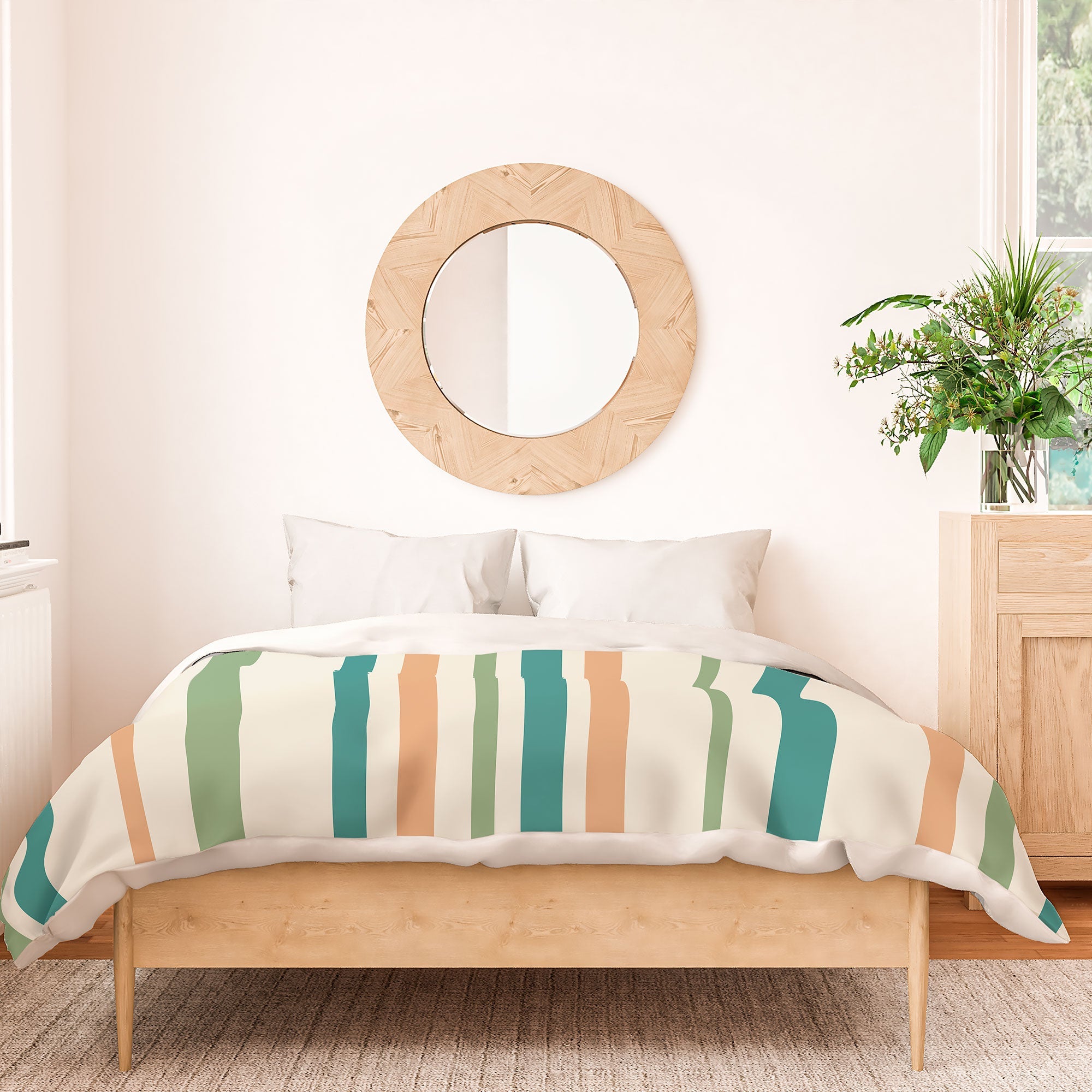 Colour Poems Classic Minimal Stripes II Duvet Cover
