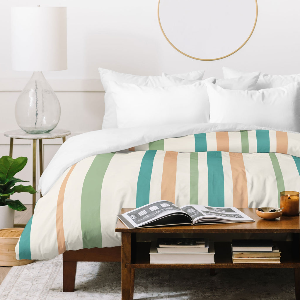 Colour Poems Classic Minimal Stripes II Duvet Cover