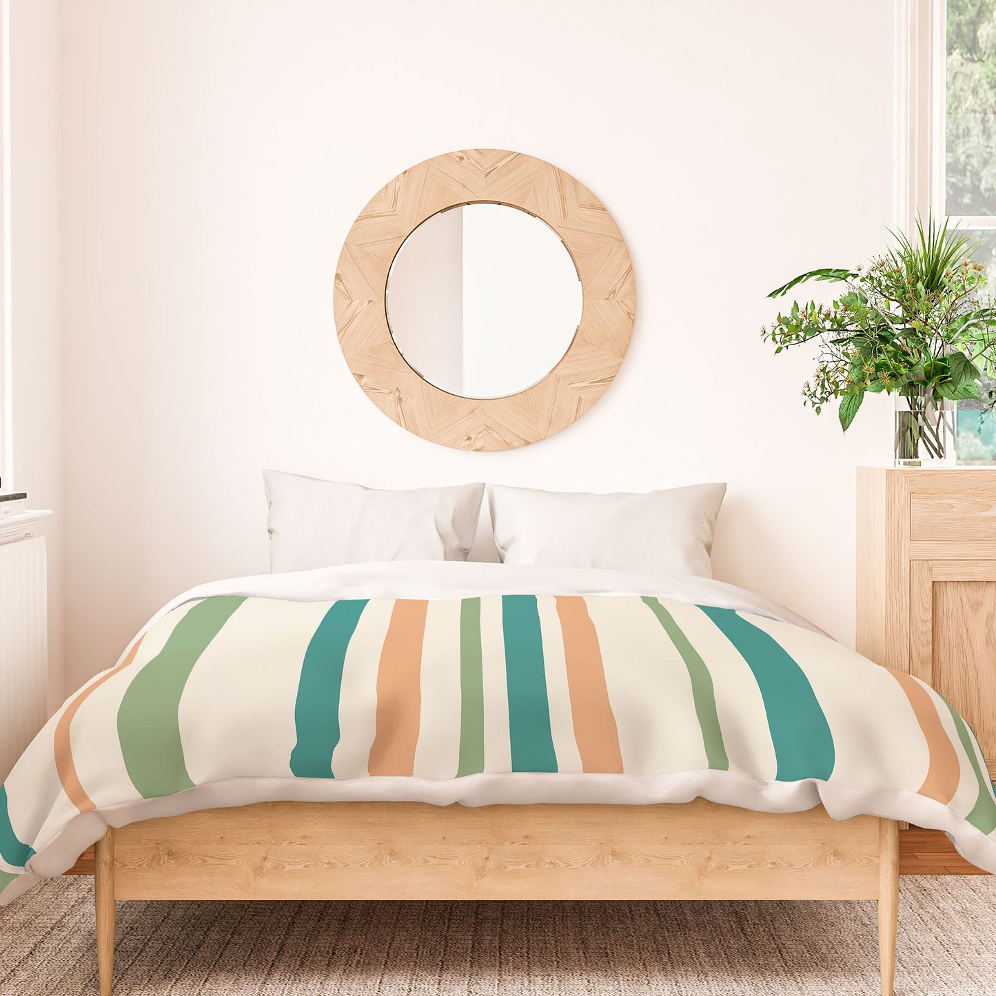 Colour Poems Classic Minimal Stripes II Duvet Cover