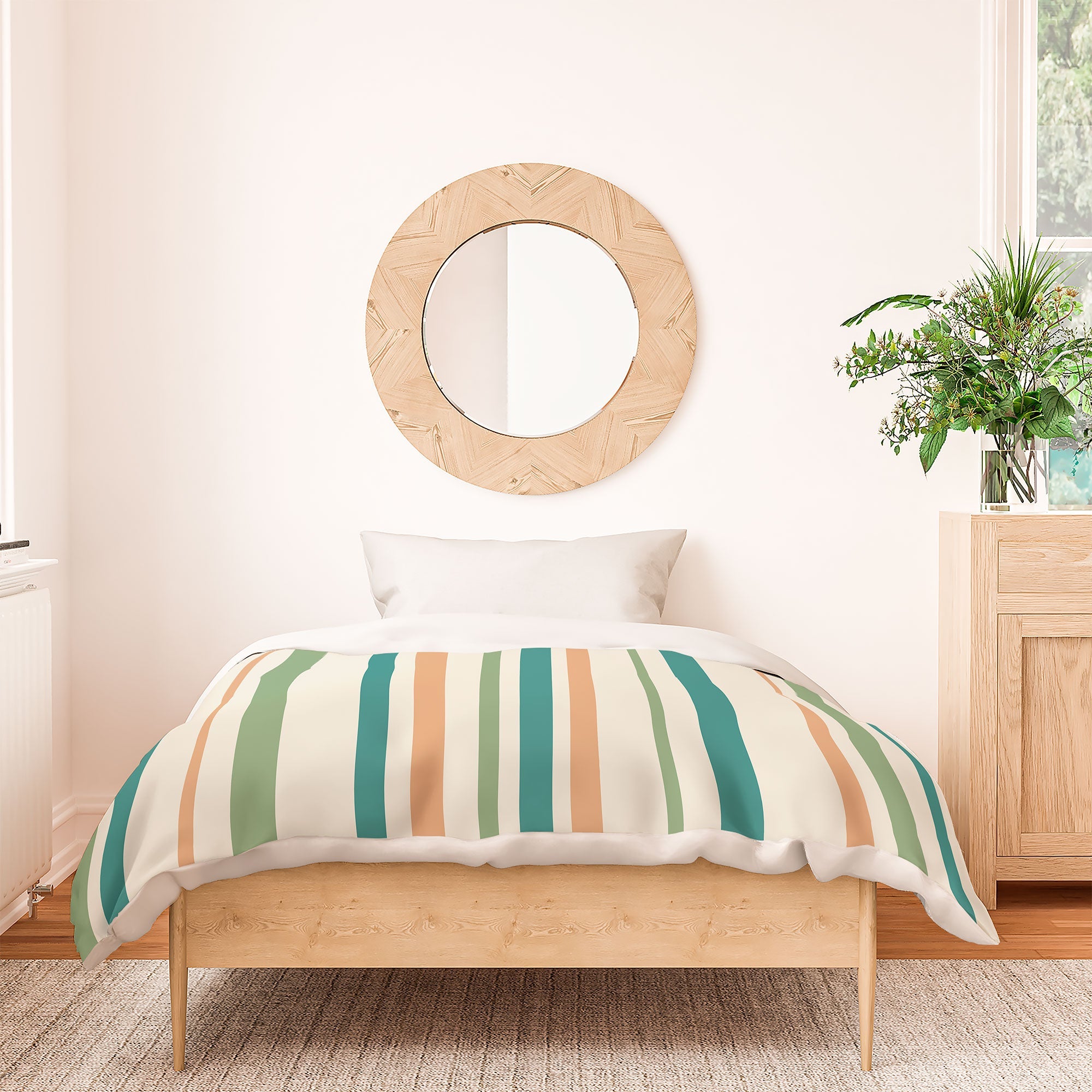Colour Poems Classic Minimal Stripes II Duvet Cover