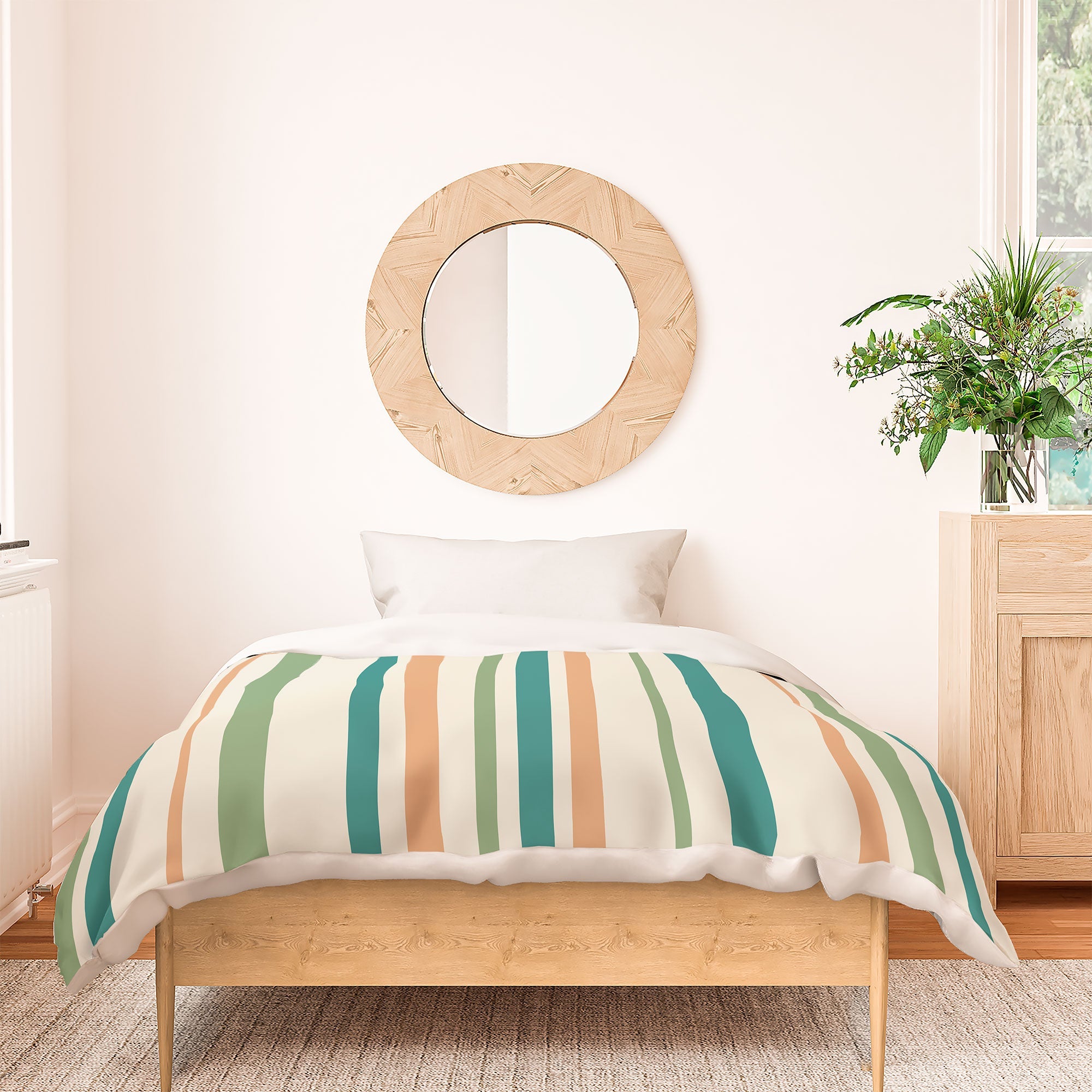 Colour Poems Classic Minimal Stripes II Duvet Cover