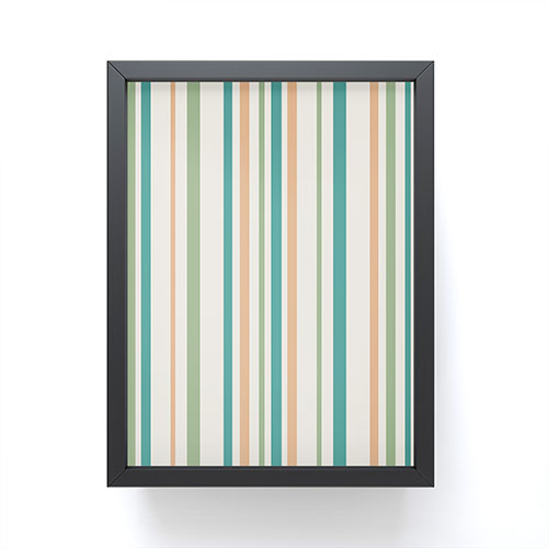 Colour Poems Classic Minimal Stripes II Framed Mini Art Print