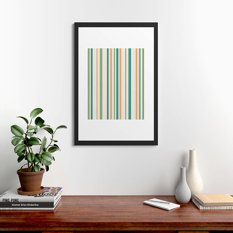 Colour Poems Classic Minimal Stripes II Framed Art Print