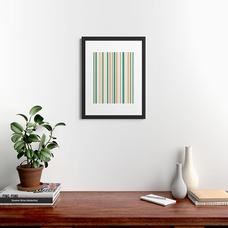 Colour Poems Classic Minimal Stripes II Framed Art Print