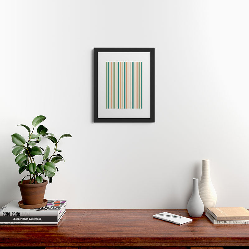 Colour Poems Classic Minimal Stripes II Framed Art Print