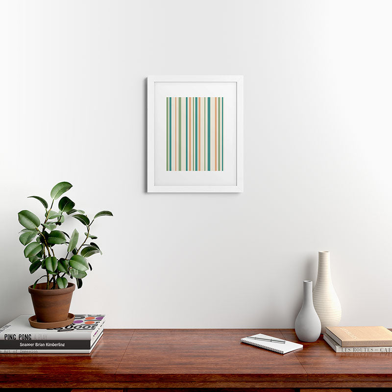 Colour Poems Classic Minimal Stripes II Framed Art Print