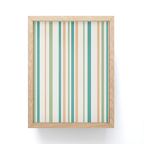Colour Poems Classic Minimal Stripes II Framed Mini Art Print