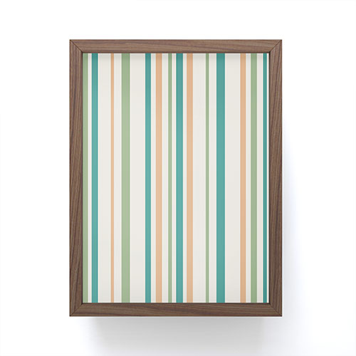 Colour Poems Classic Minimal Stripes II Framed Mini Art Print