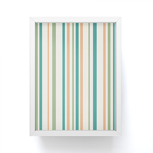Colour Poems Classic Minimal Stripes II Framed Mini Art Print