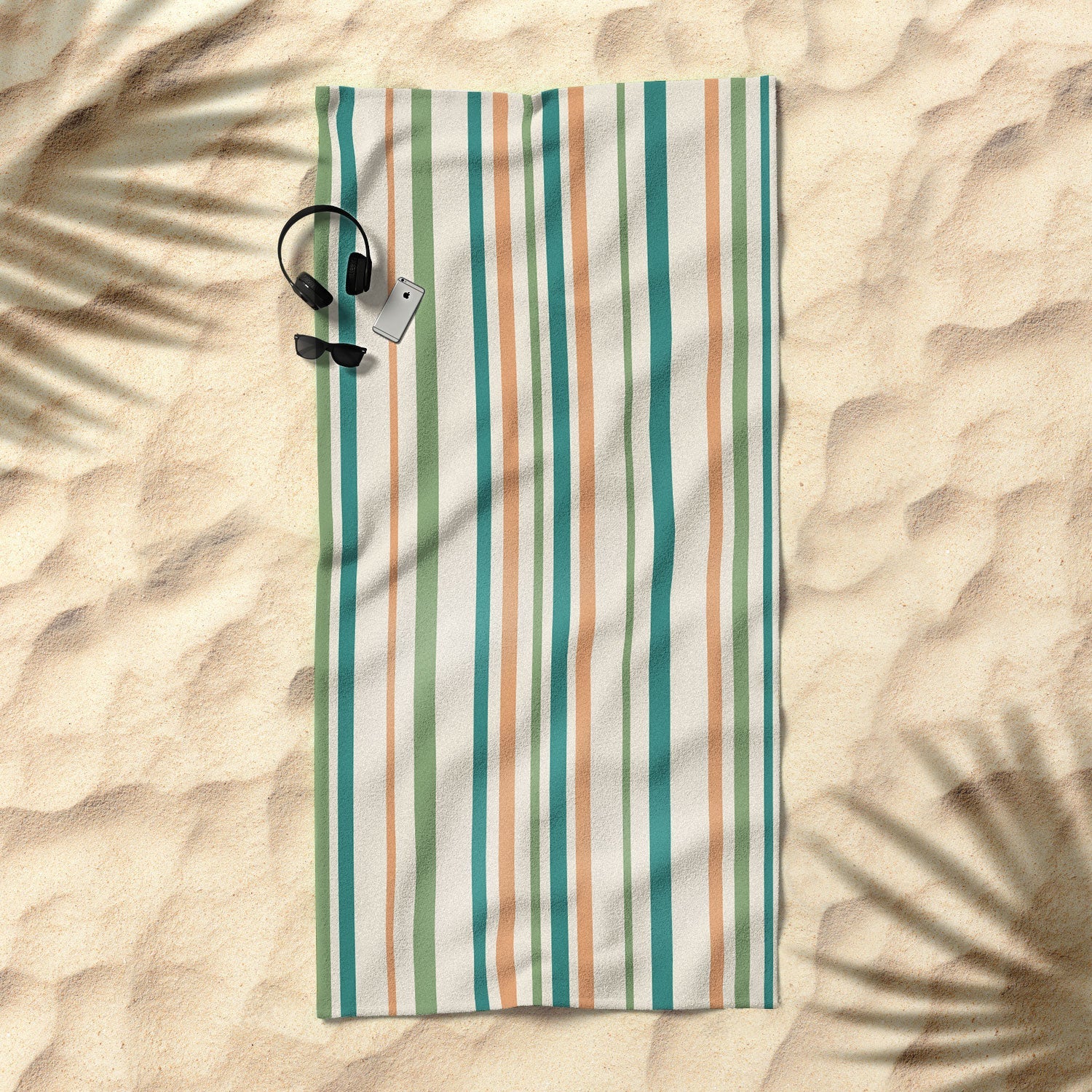 Colour Poems Classic Minimal Stripes II Beach Towel