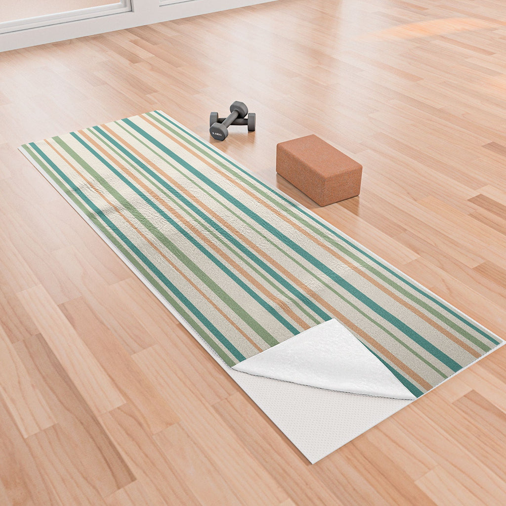 Colour Poems Classic Minimal Stripes II Yoga Towel