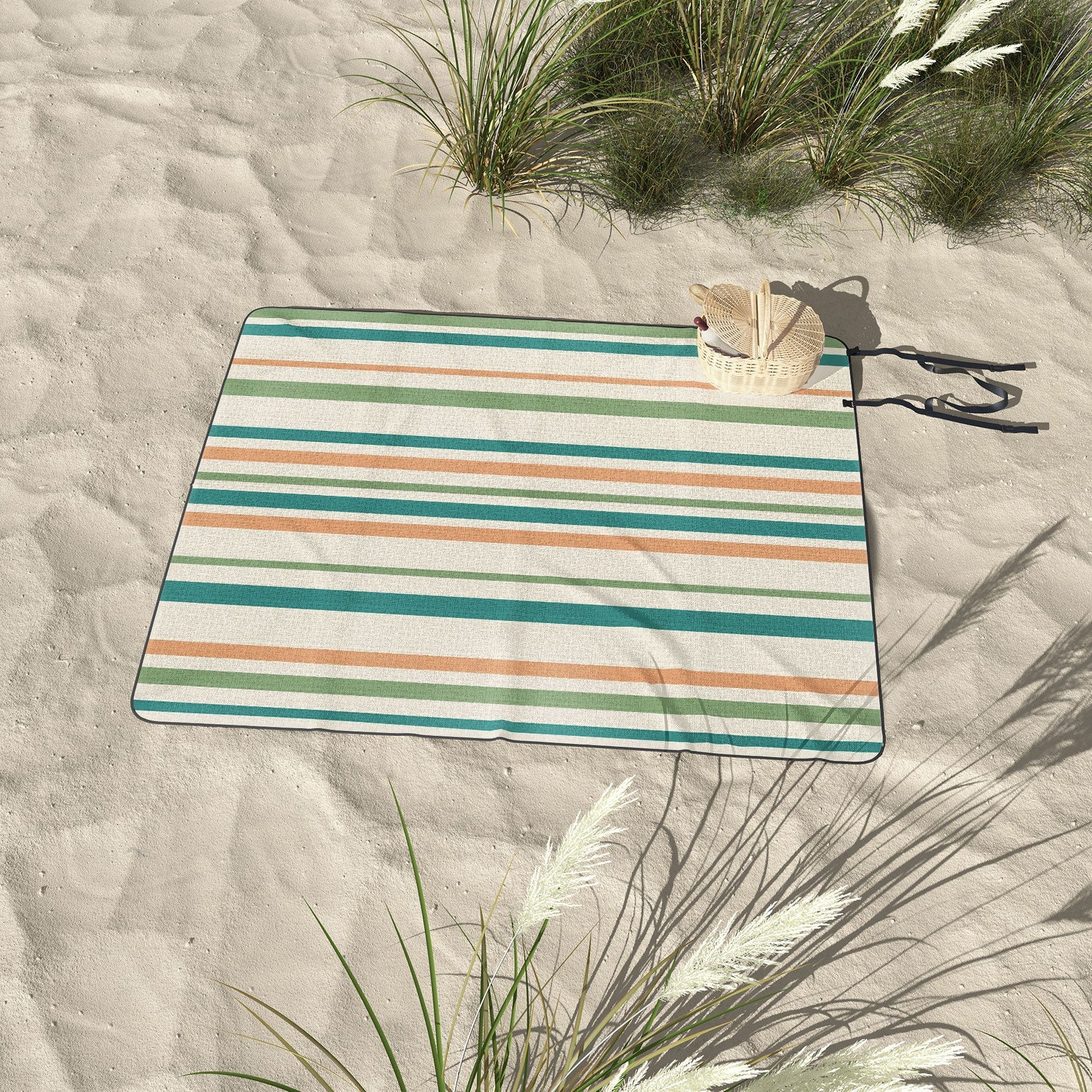 Colour Poems Classic Minimal Stripes II Picnic Blanket