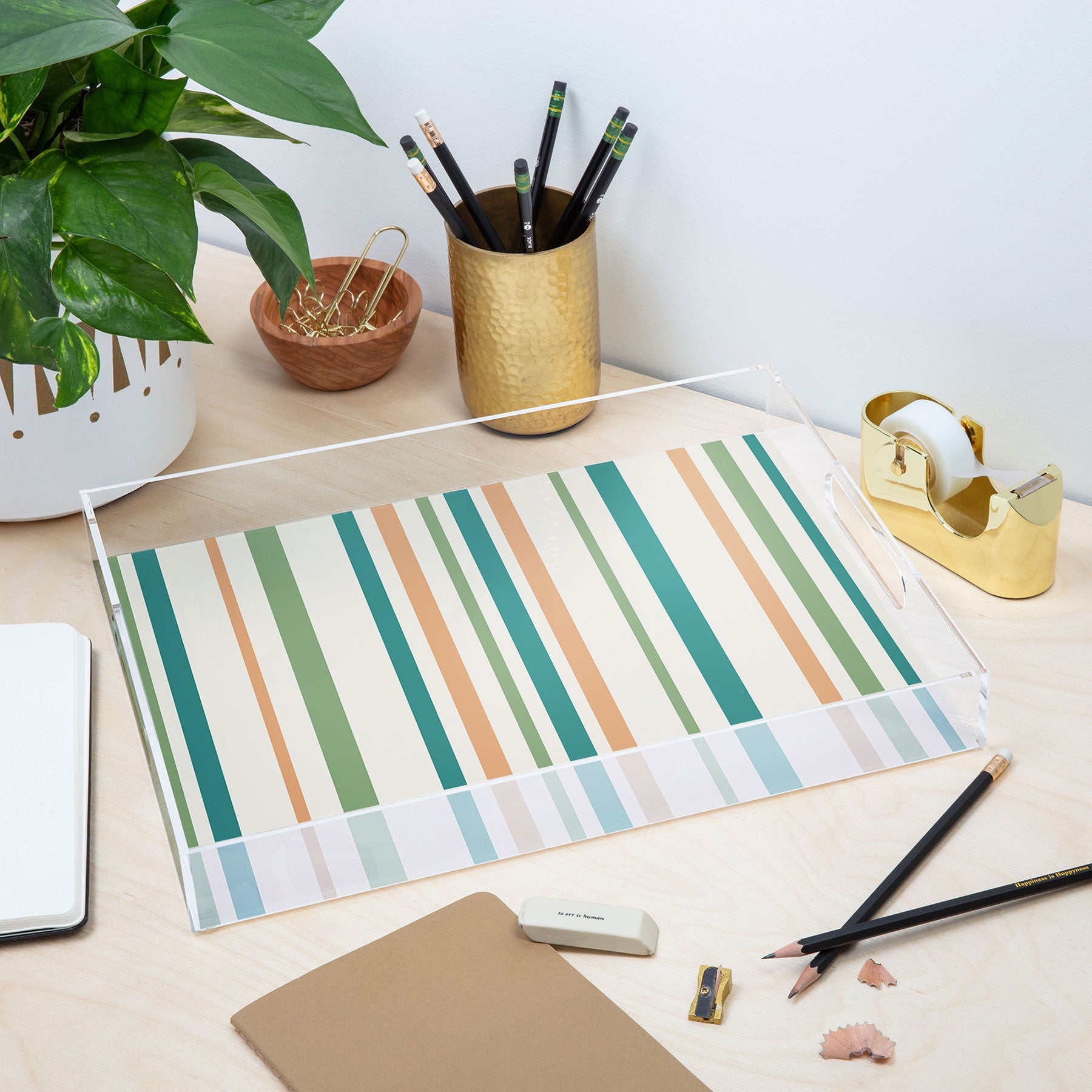 Colour Poems Classic Minimal Stripes II Acrylic Tray