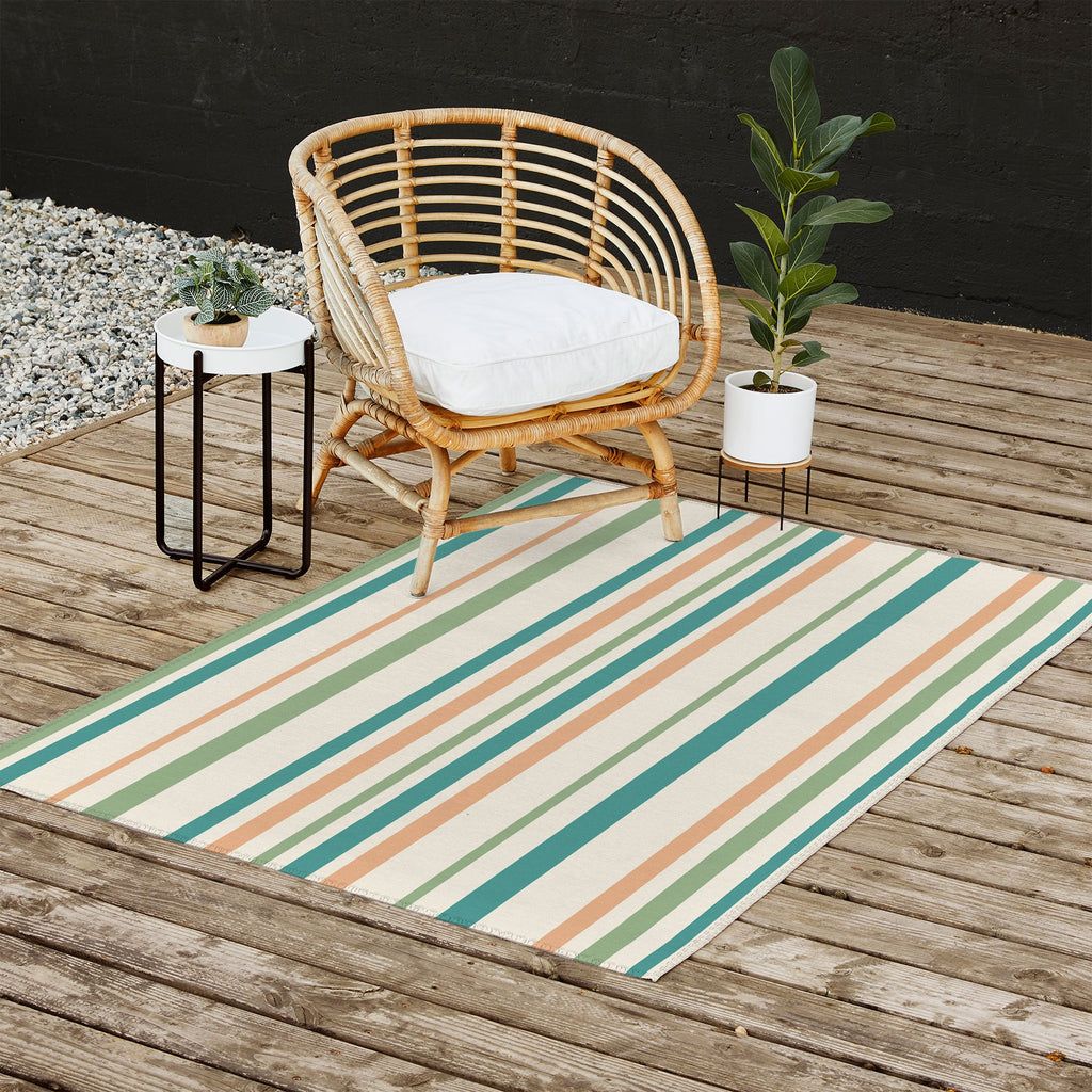 Colour Poems Classic Minimal Stripes II Outdoor Rug