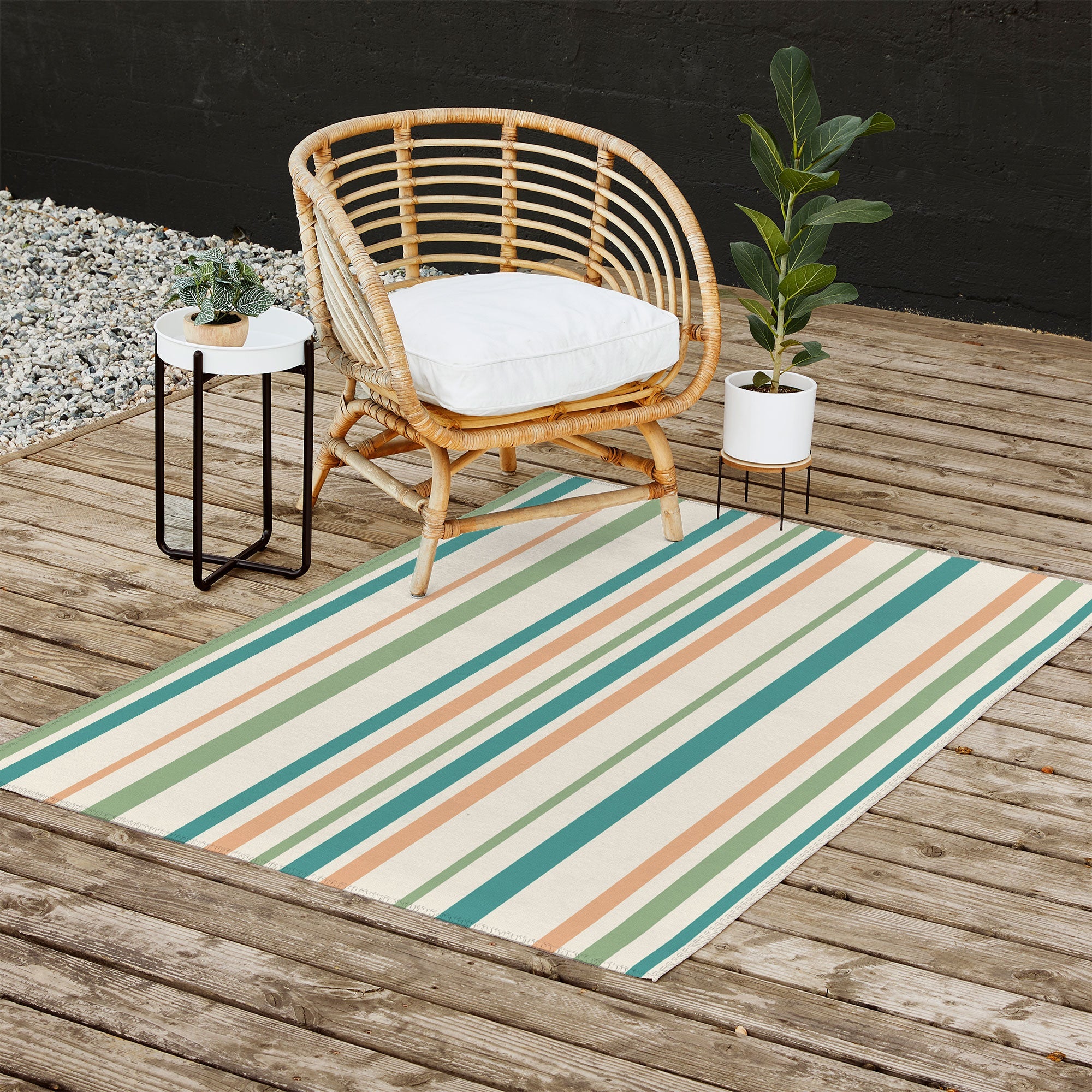 Colour Poems Classic Minimal Stripes II Outdoor Rug