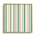 Colour Poems Classic Minimal Stripes II Square Metal Framed Art Print