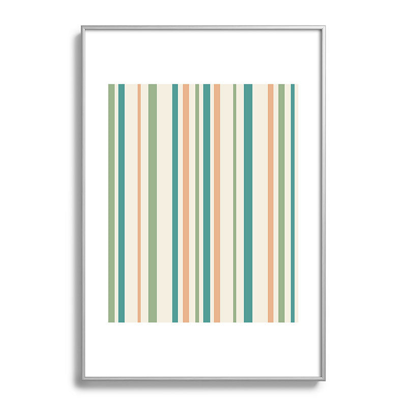 Colour Poems Classic Minimal Stripes II Metal Framed Art Print
