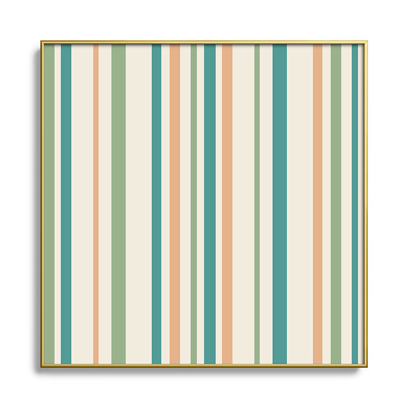 Colour Poems Classic Minimal Stripes II Square Metal Framed Art Print