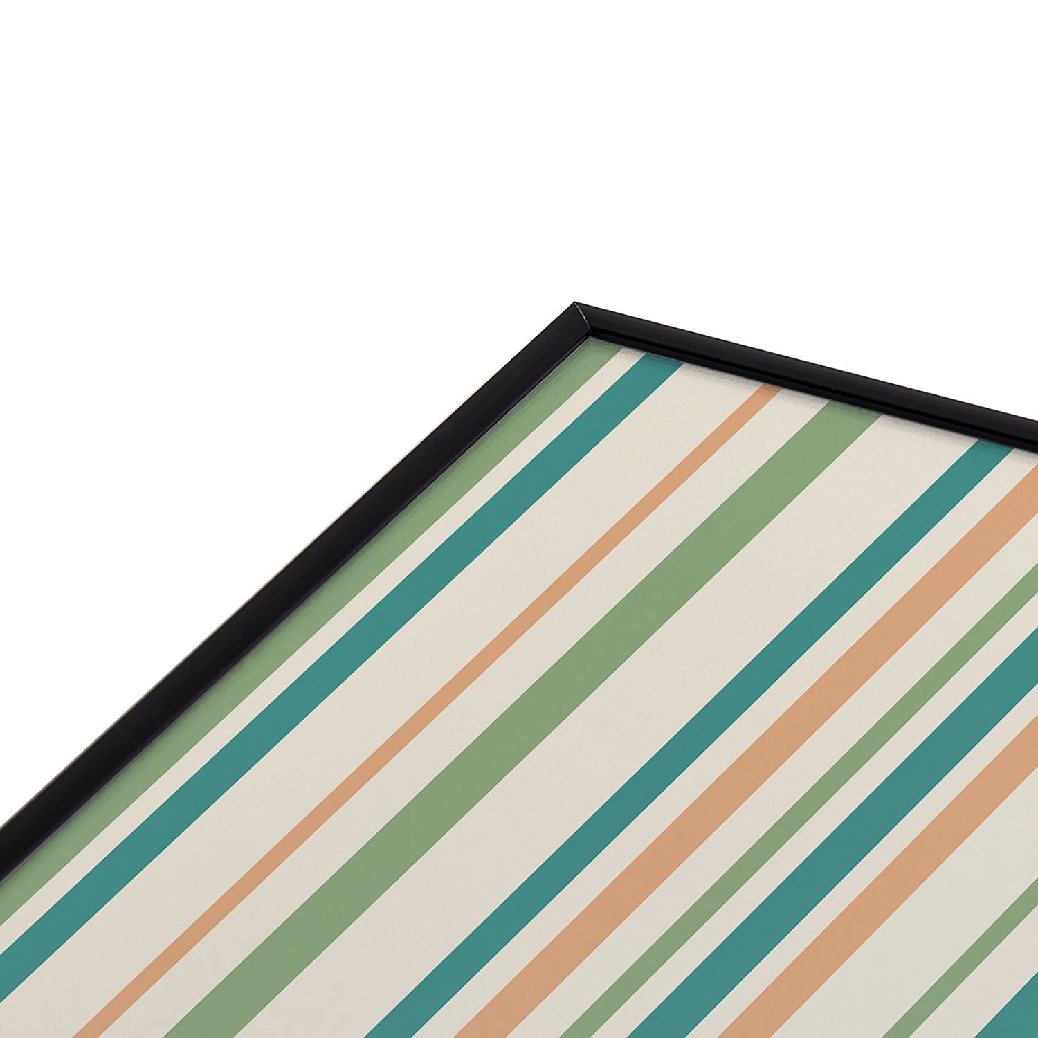 Colour Poems Classic Minimal Stripes II Square Metal Framed Art Print