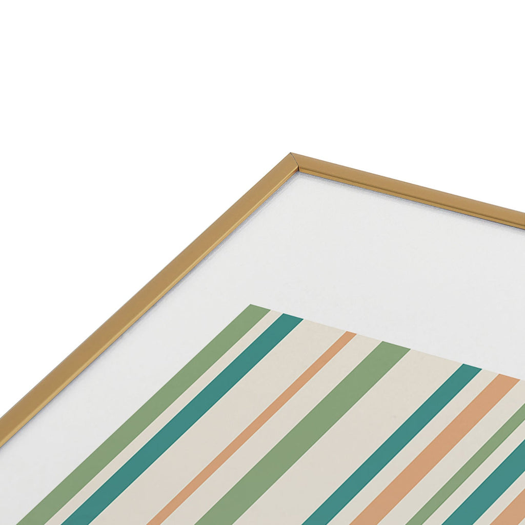 Colour Poems Classic Minimal Stripes II Metal Framed Art Print
