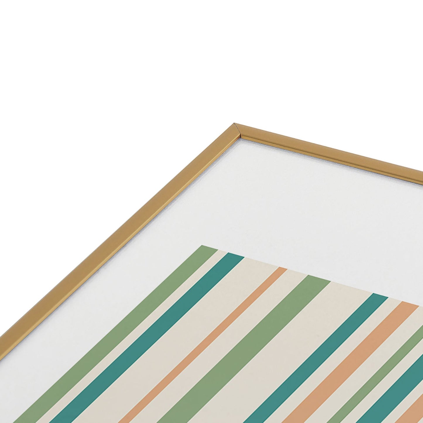 Colour Poems Classic Minimal Stripes II Metal Framed Art Print