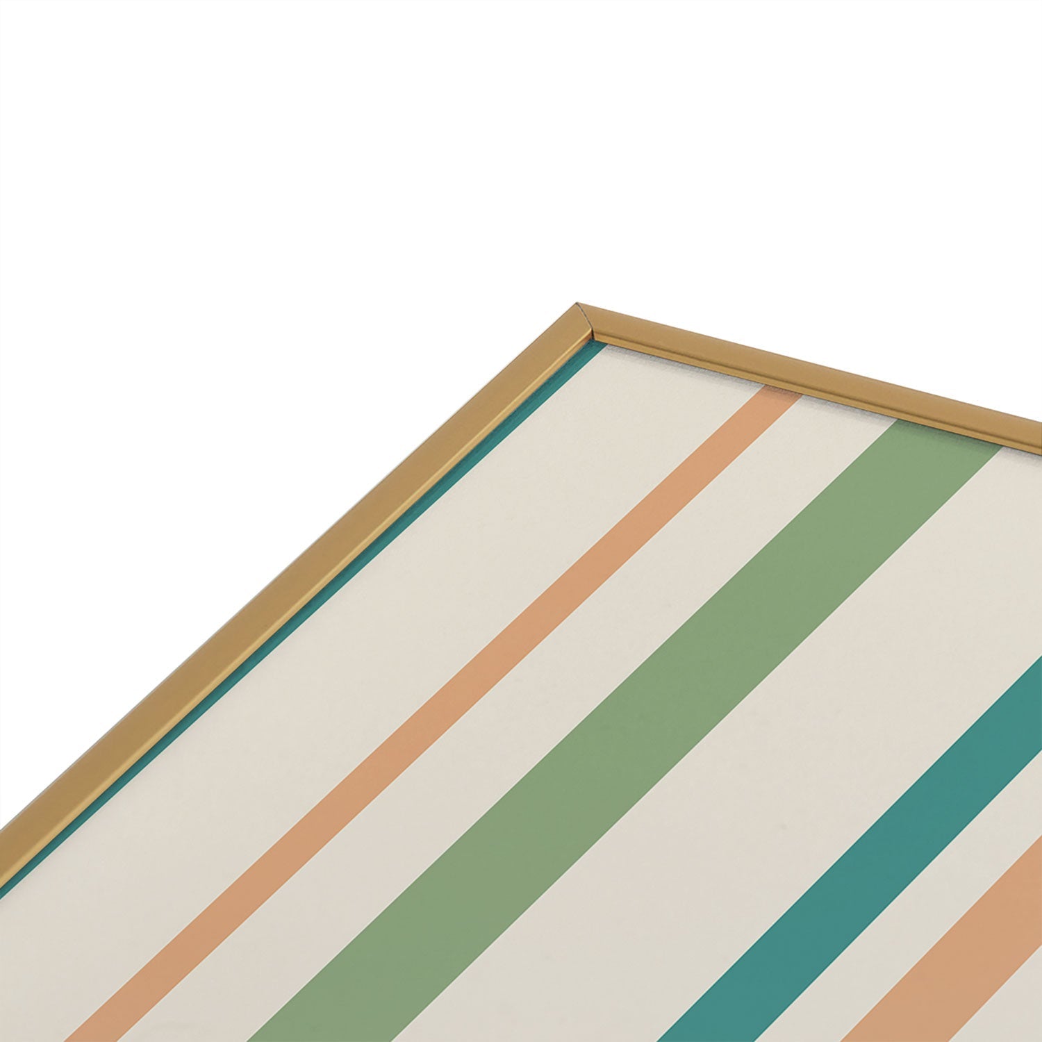 Colour Poems Classic Minimal Stripes II Square Metal Framed Art Print