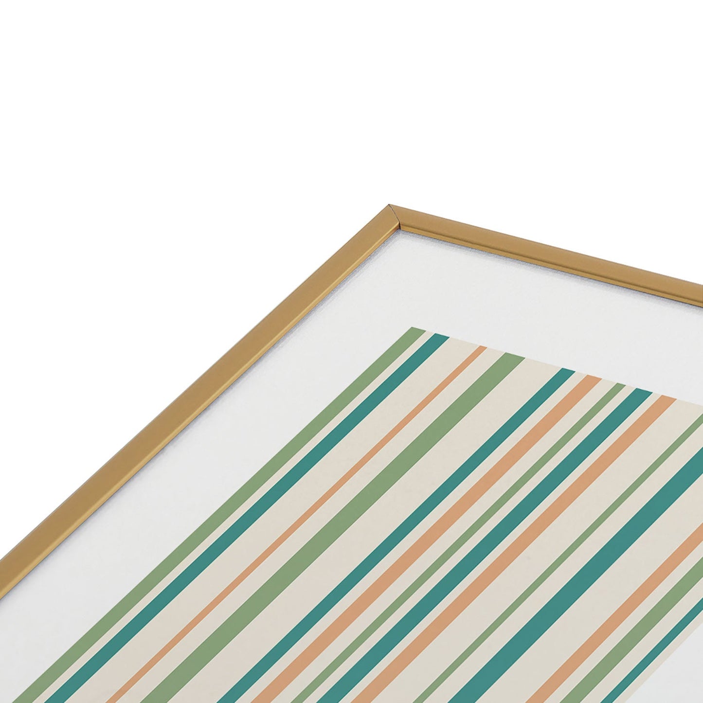 Colour Poems Classic Minimal Stripes II Metal Framed Art Print