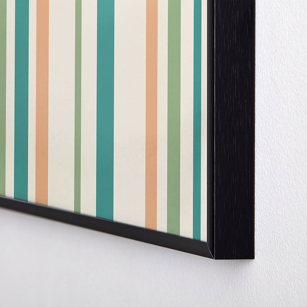 Colour Poems Classic Minimal Stripes II Square Metal Framed Art Print