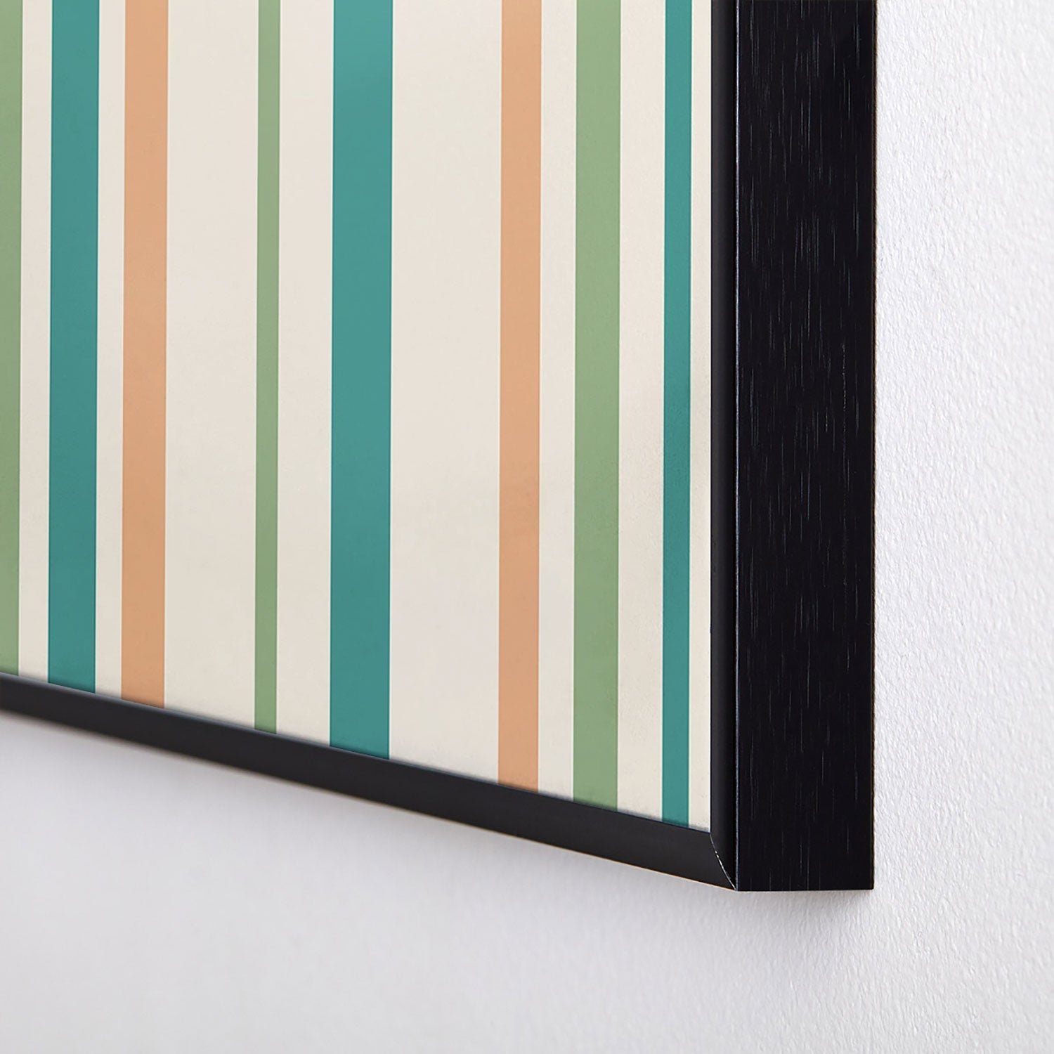 Colour Poems Classic Minimal Stripes II Square Metal Framed Art Print