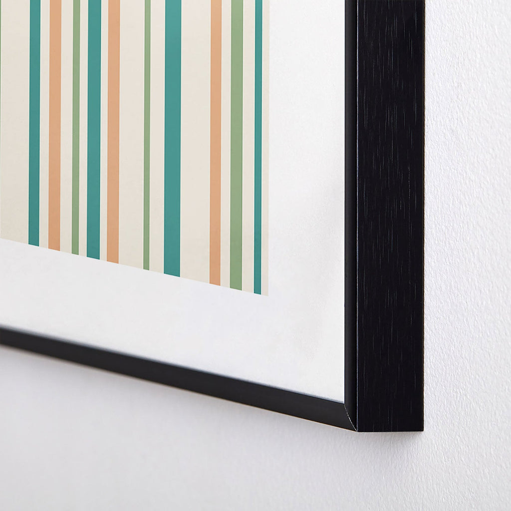 Colour Poems Classic Minimal Stripes II Metal Framed Art Print