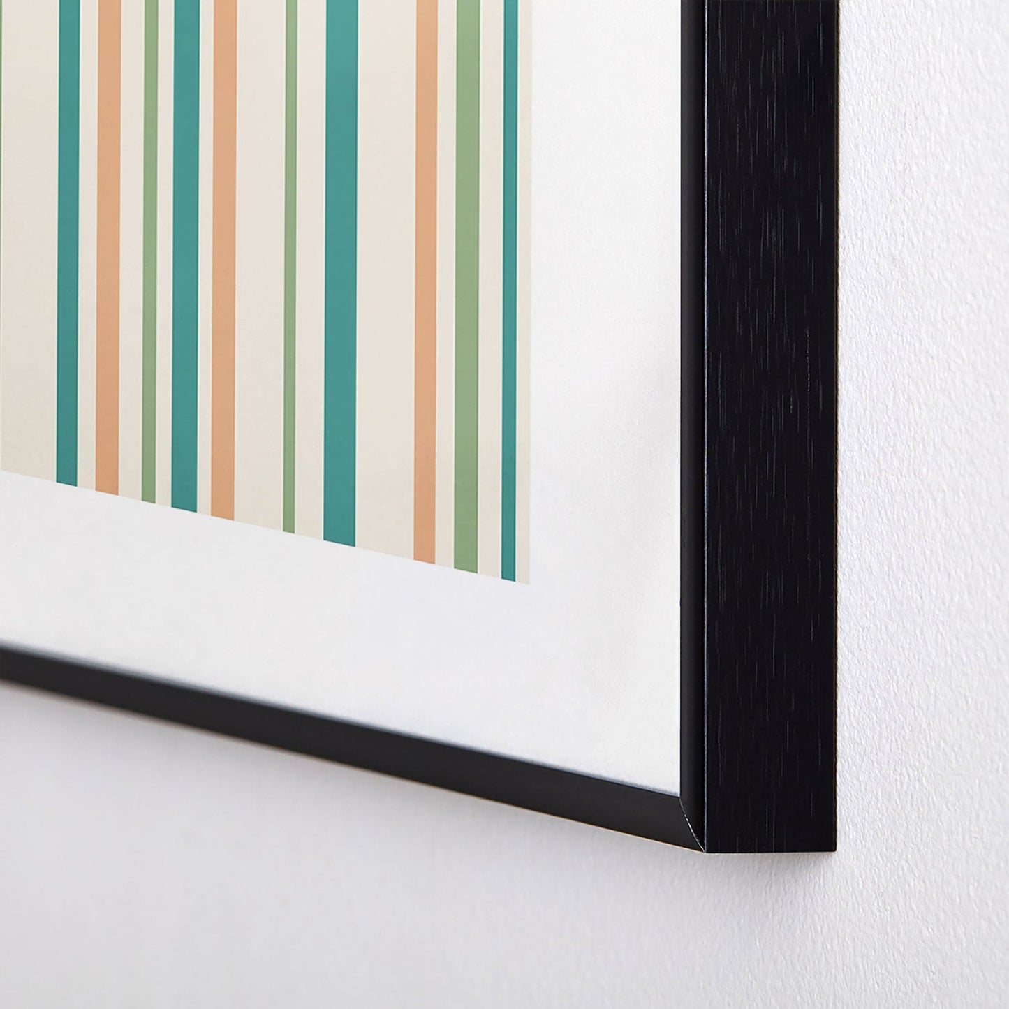 Colour Poems Classic Minimal Stripes II Metal Framed Art Print