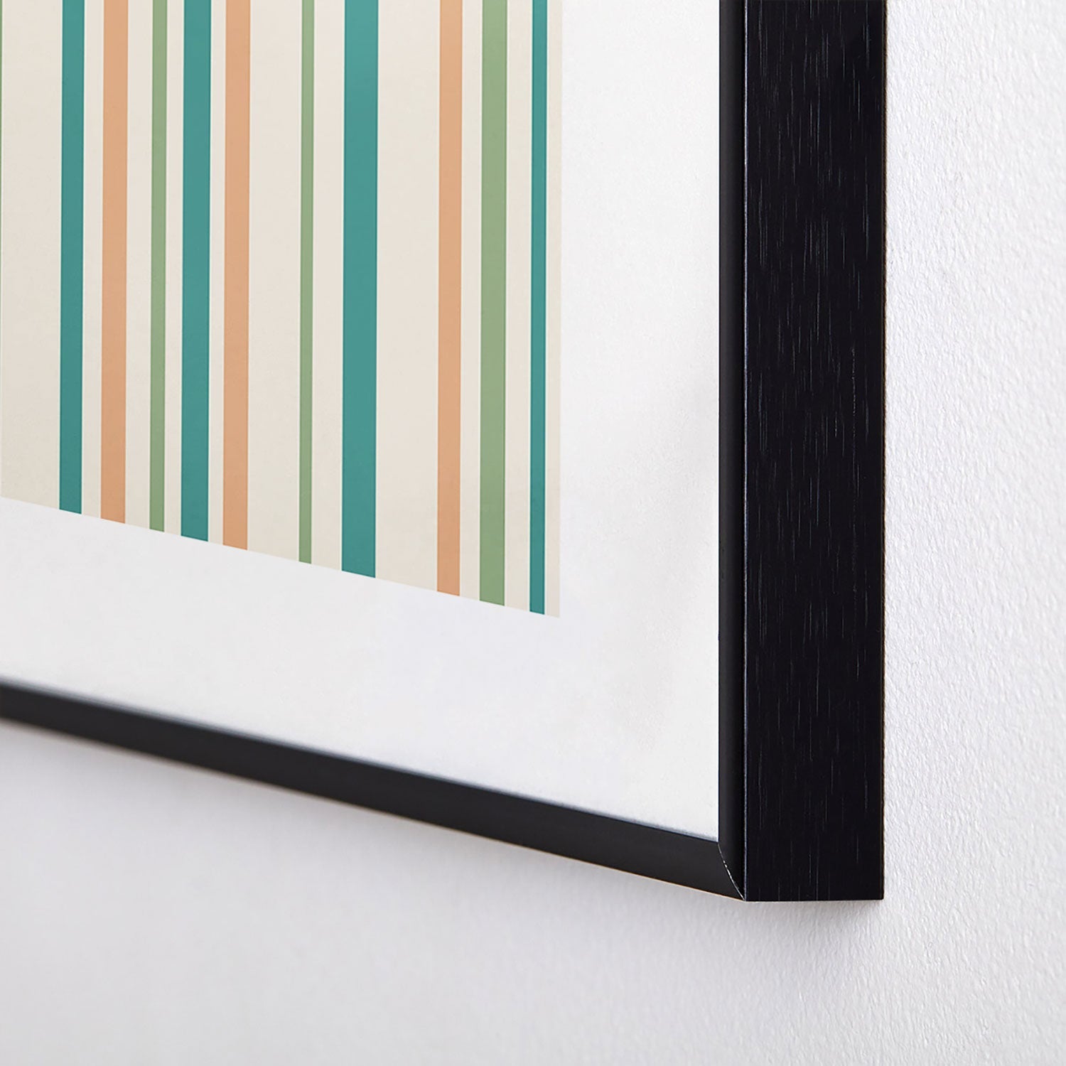 Colour Poems Classic Minimal Stripes II Metal Framed Art Print