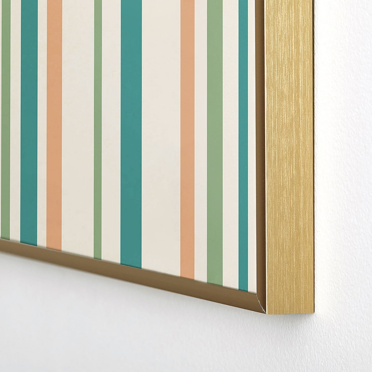Colour Poems Classic Minimal Stripes II Square Metal Framed Art Print