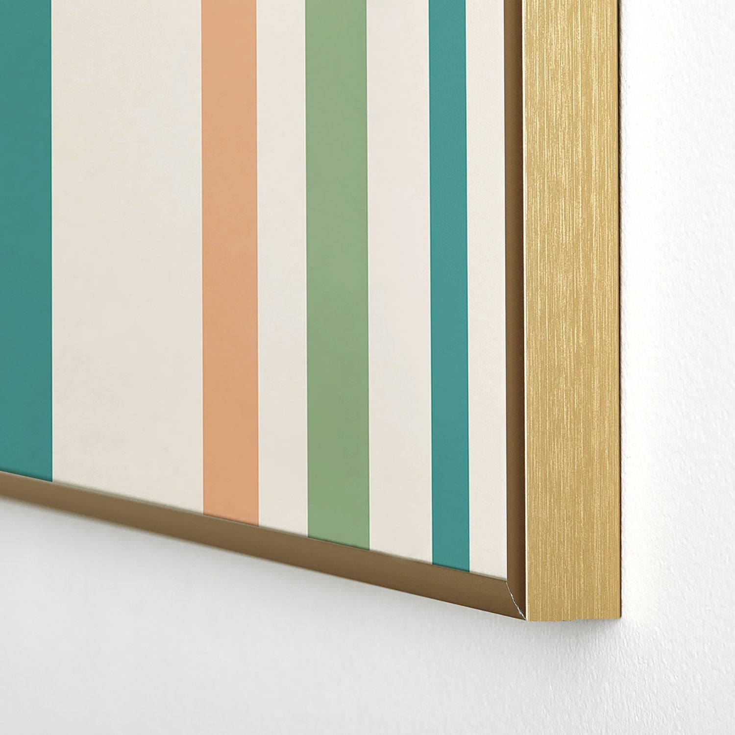 Colour Poems Classic Minimal Stripes II Square Metal Framed Art Print