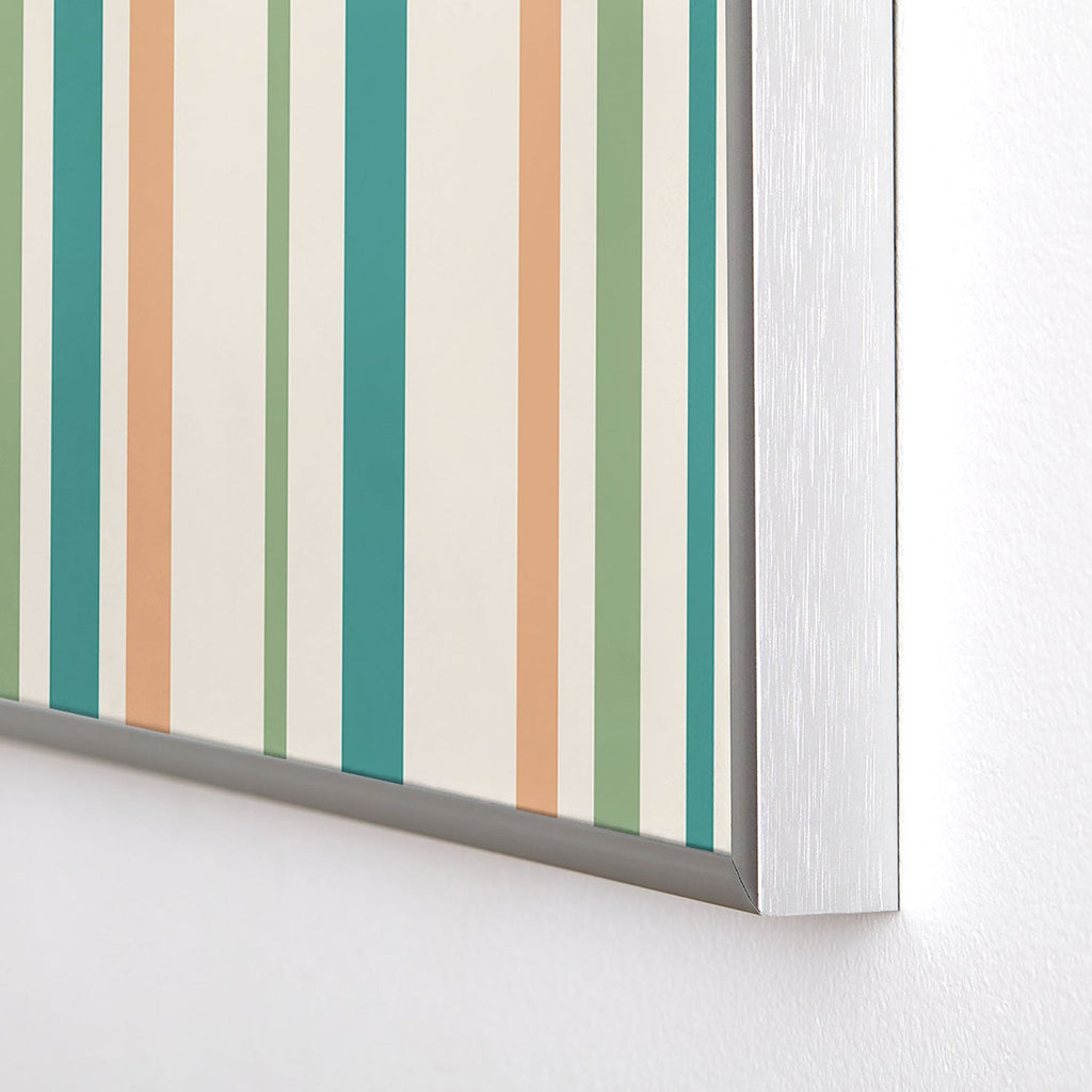 Colour Poems Classic Minimal Stripes II Square Metal Framed Art Print