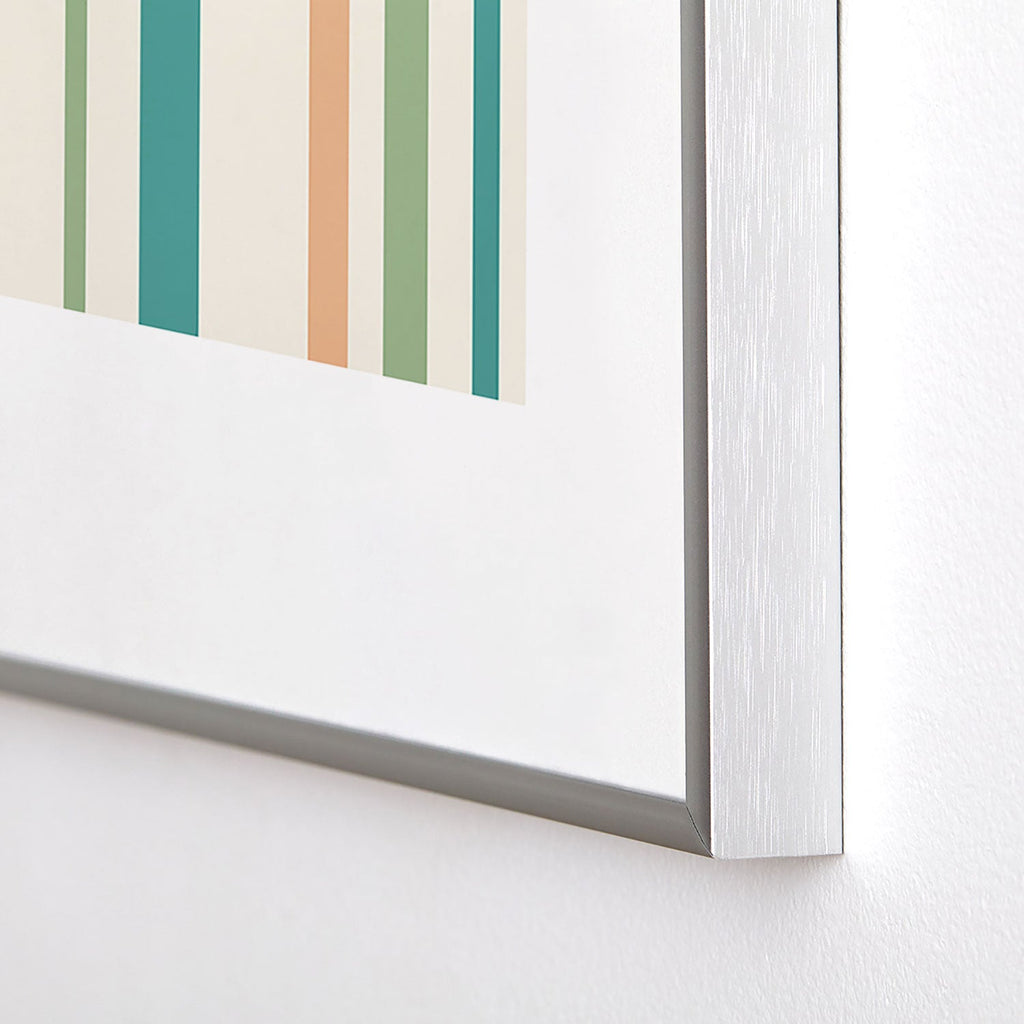 Colour Poems Classic Minimal Stripes II Metal Framed Art Print