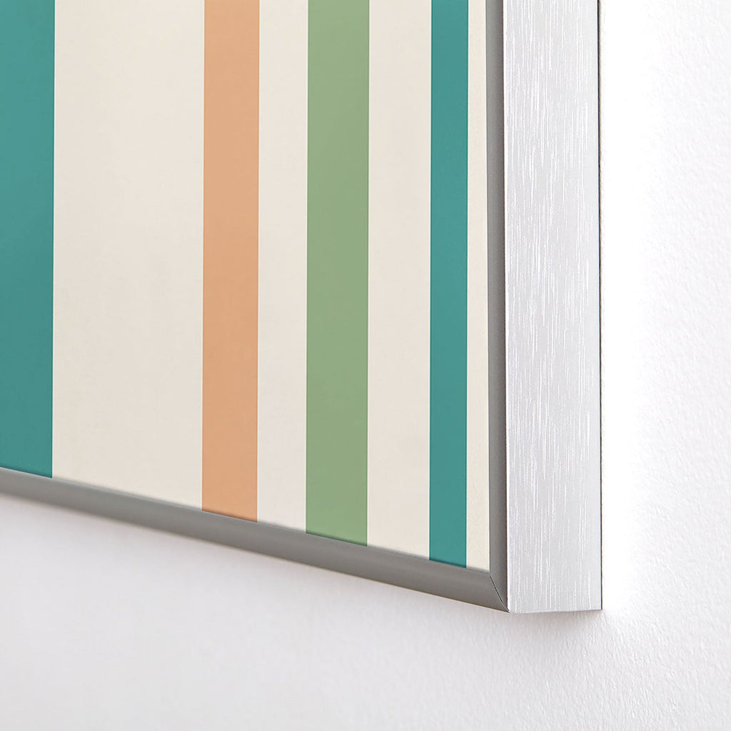 Colour Poems Classic Minimal Stripes II Square Metal Framed Art Print
