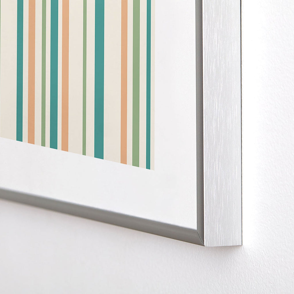 Colour Poems Classic Minimal Stripes II Metal Framed Art Print