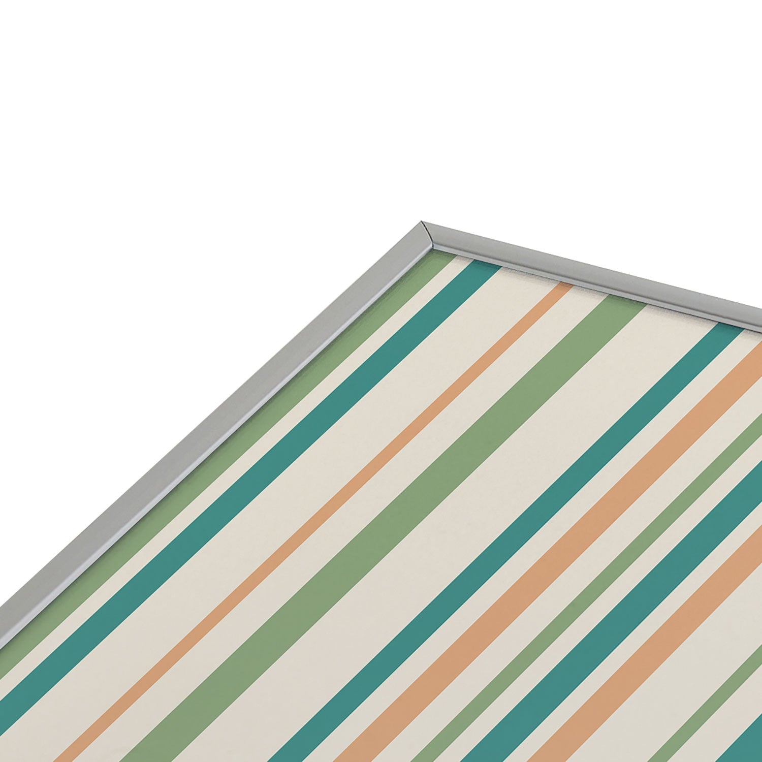 Colour Poems Classic Minimal Stripes II Square Metal Framed Art Print