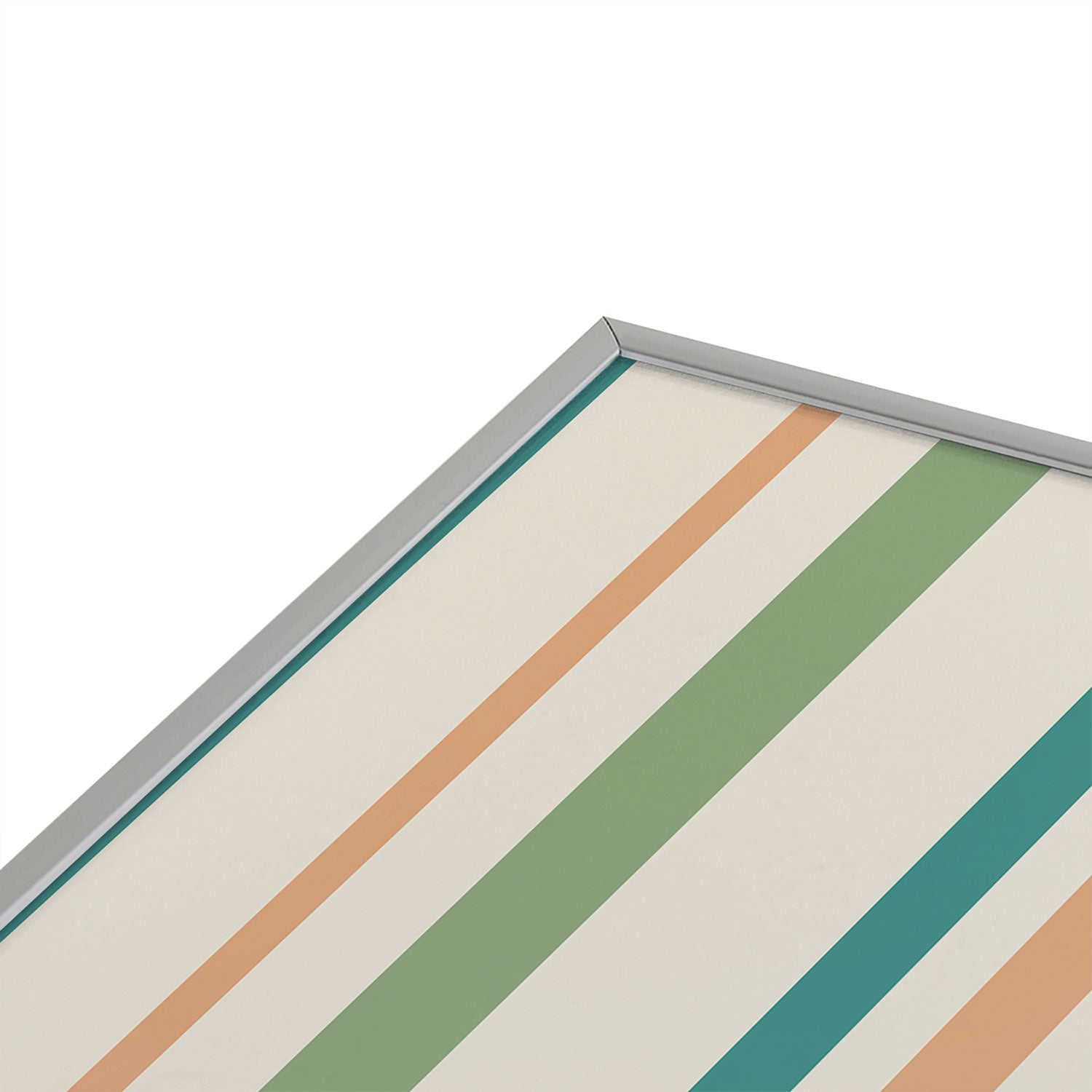 Colour Poems Classic Minimal Stripes II Square Metal Framed Art Print