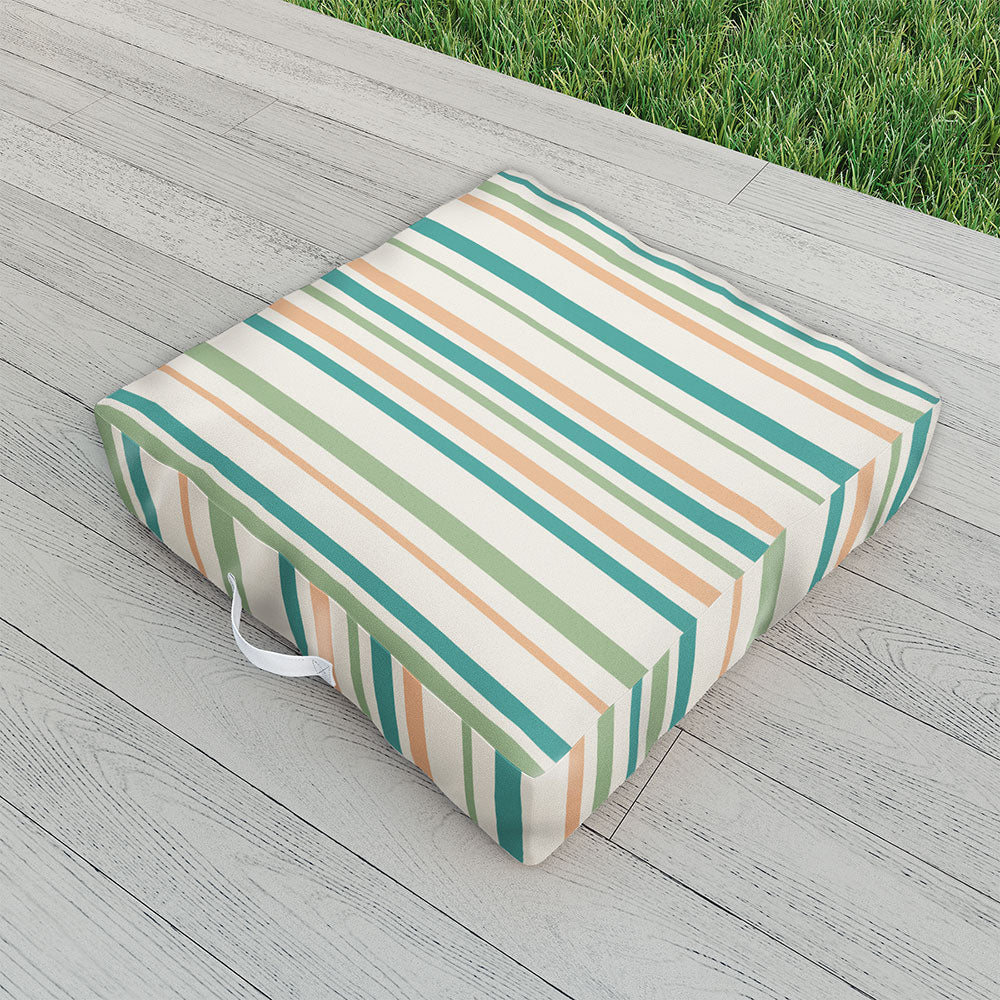 Colour Poems Classic Minimal Stripes II Outdoor Floor Cushion