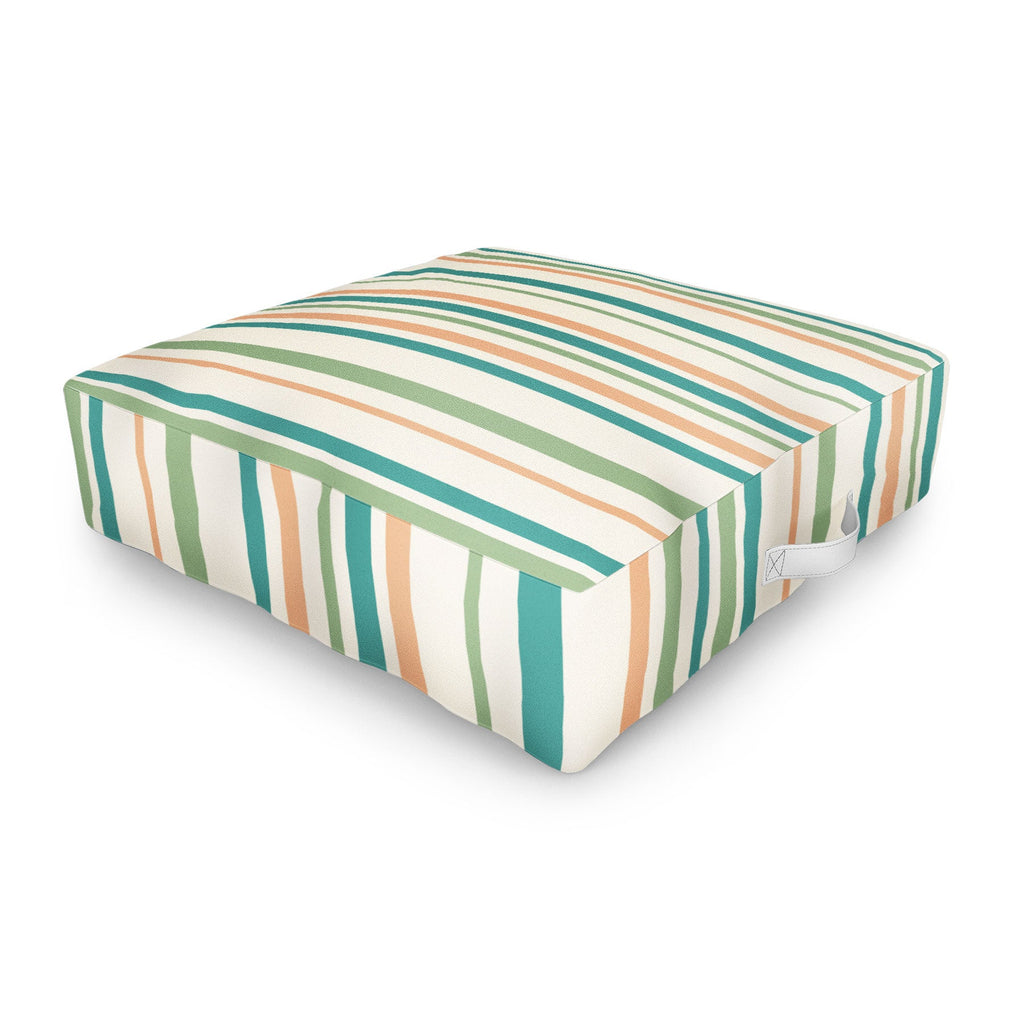 Colour Poems Classic Minimal Stripes II Outdoor Floor Cushion