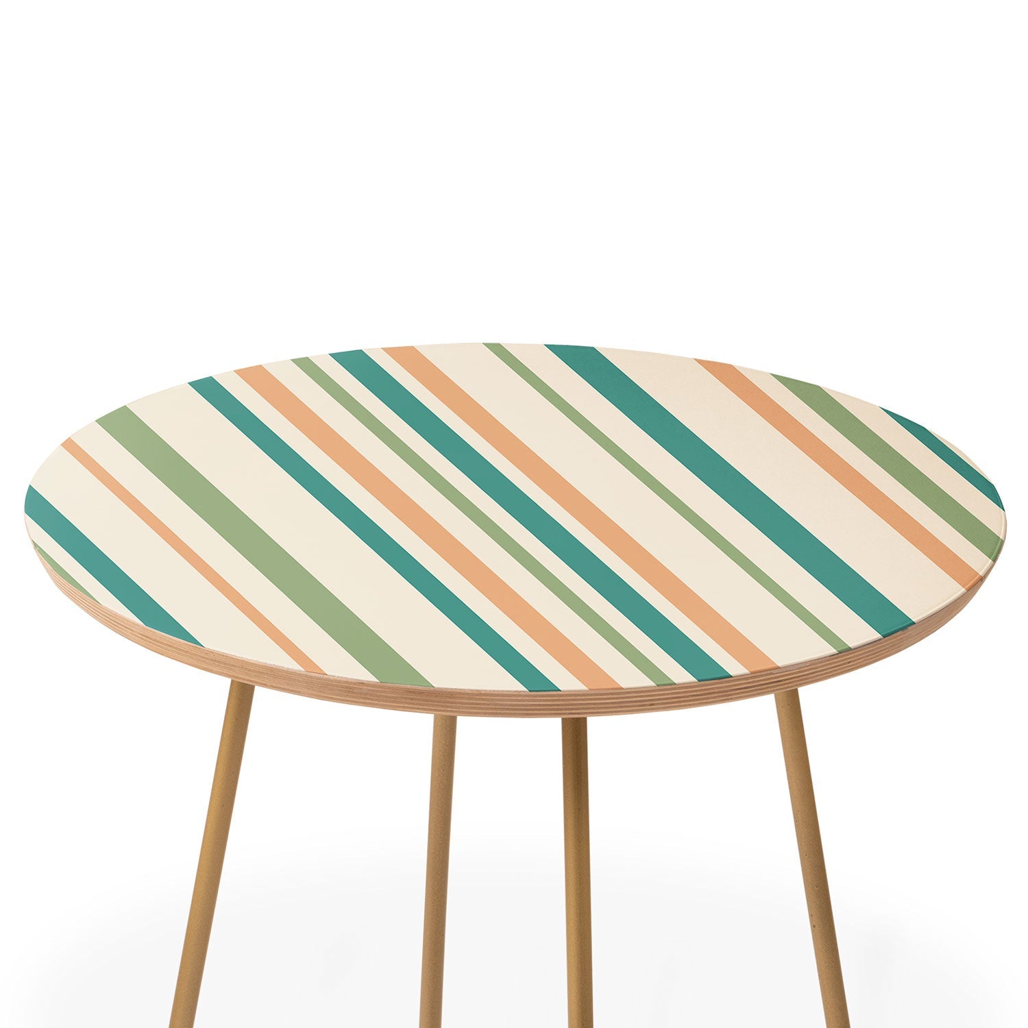 Colour Poems Classic Minimal Stripes II Round Side Table