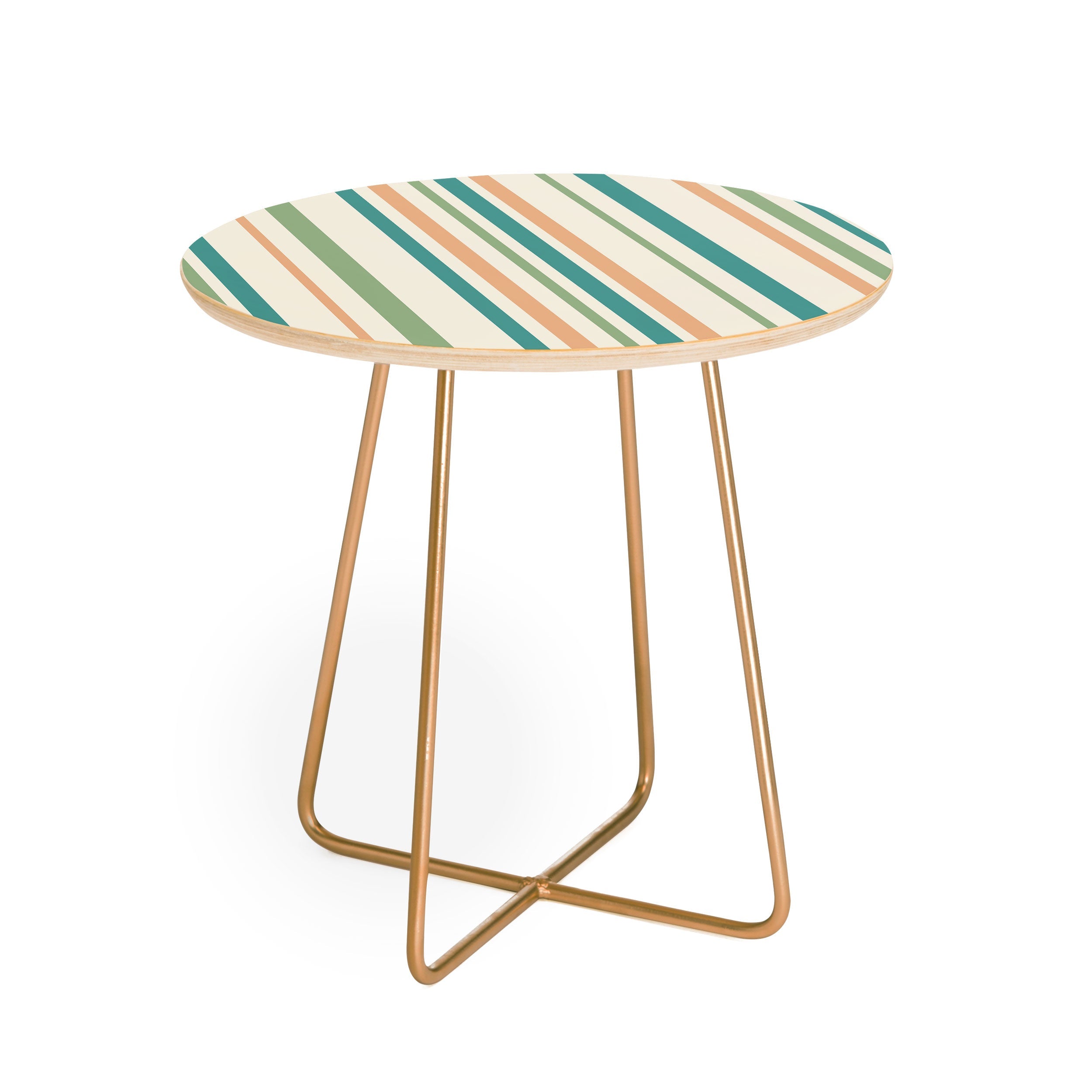 Colour Poems Classic Minimal Stripes II Round Side Table
