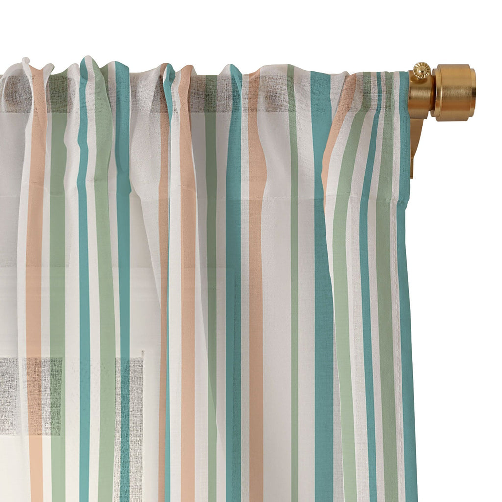 Colour Poems Classic Minimal Stripes II Sheer Window Curtain