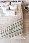 Colour Poems Classic Minimal Stripes II Fleece Throw Blanket