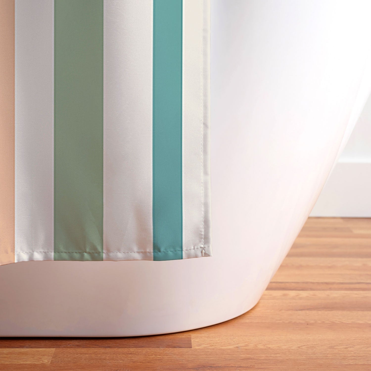 Colour Poems Classic Minimal Stripes II Shower Curtain