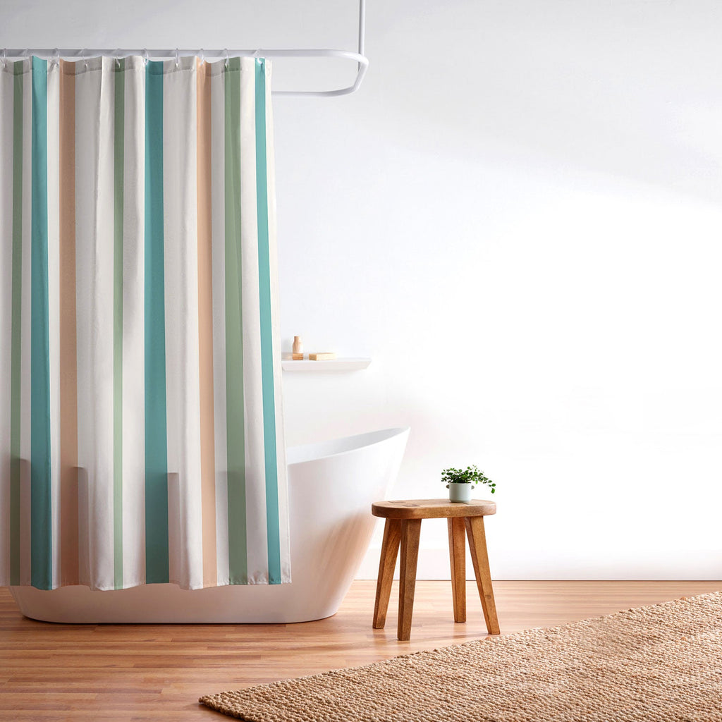 Colour Poems Classic Minimal Stripes II Shower Curtain